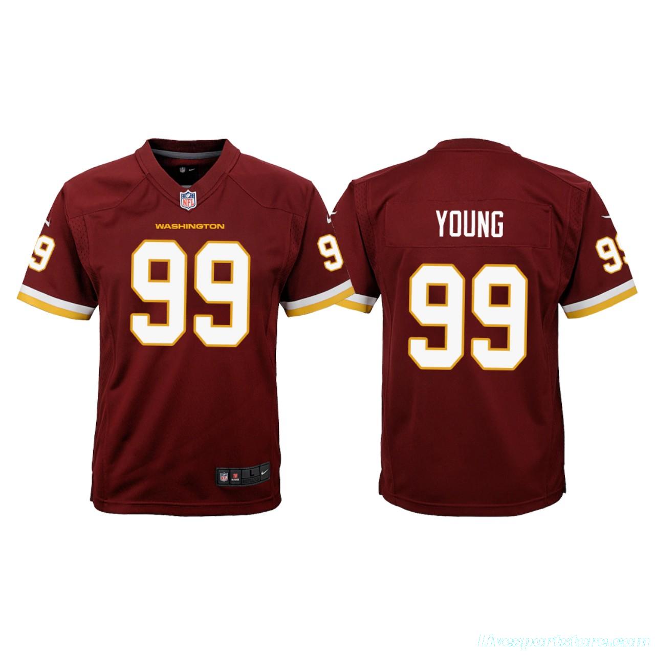 Youth Chase Young Burgundy Player Limited Team Jersey