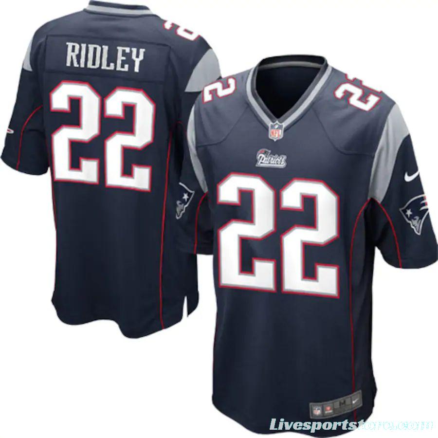 Men's Stevan Ridley Navy Blue Player Limited Team Jersey