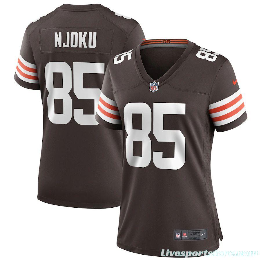 Women's David Njoku Brown Player Limited Team Jersey