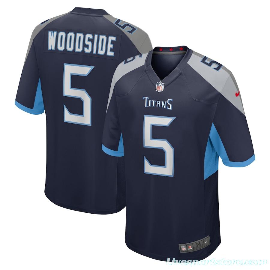 Men's Logan Woodside Navy Player Limited Team Jersey