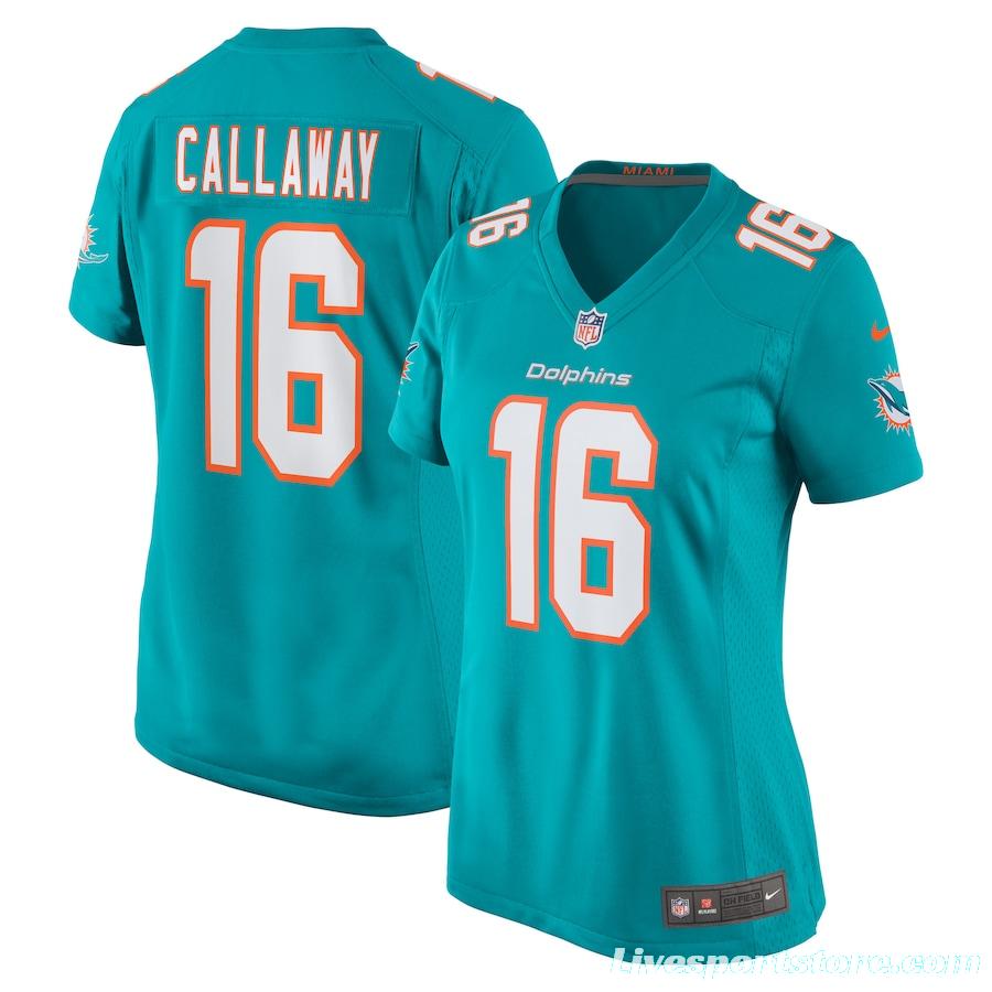 Women's Antonio Callaway Aqua Player Limited Team Jersey