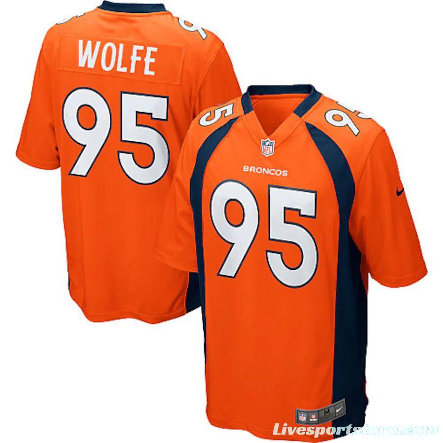 Youth Derek Wolfe Orange Player Limited Team Jersey