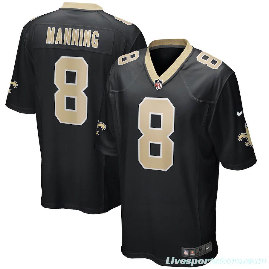 Men's Archie Manning Black Retired Player Limited Team Jersey