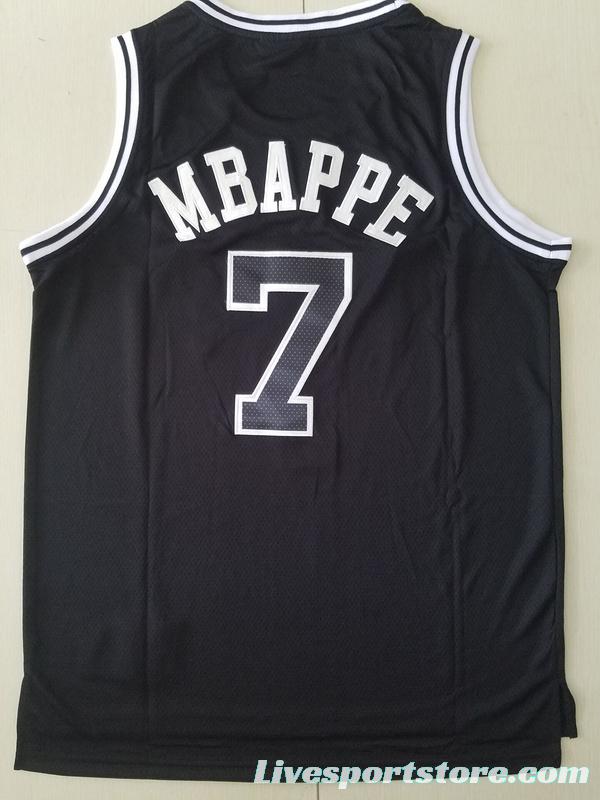 PSG Kylian Mbappé Black Basketball Jerseys