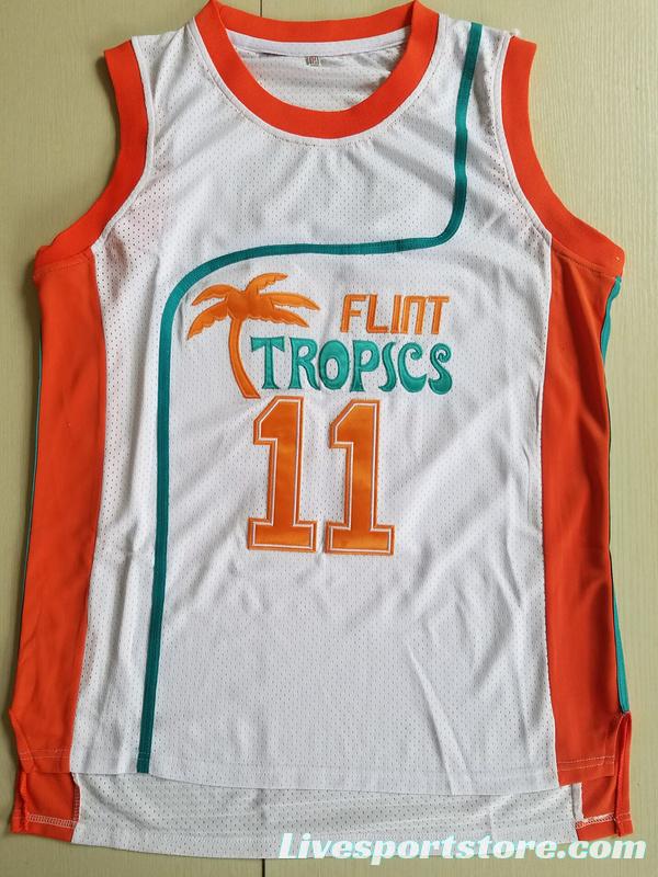 Flint Tropics 11 Ed Monix Basketball Jersey Semi Pro Team