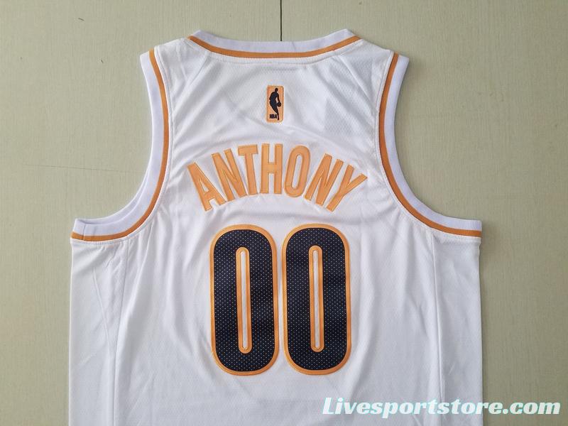 Carmelo Anthony 00 White Golden Edition Jersey