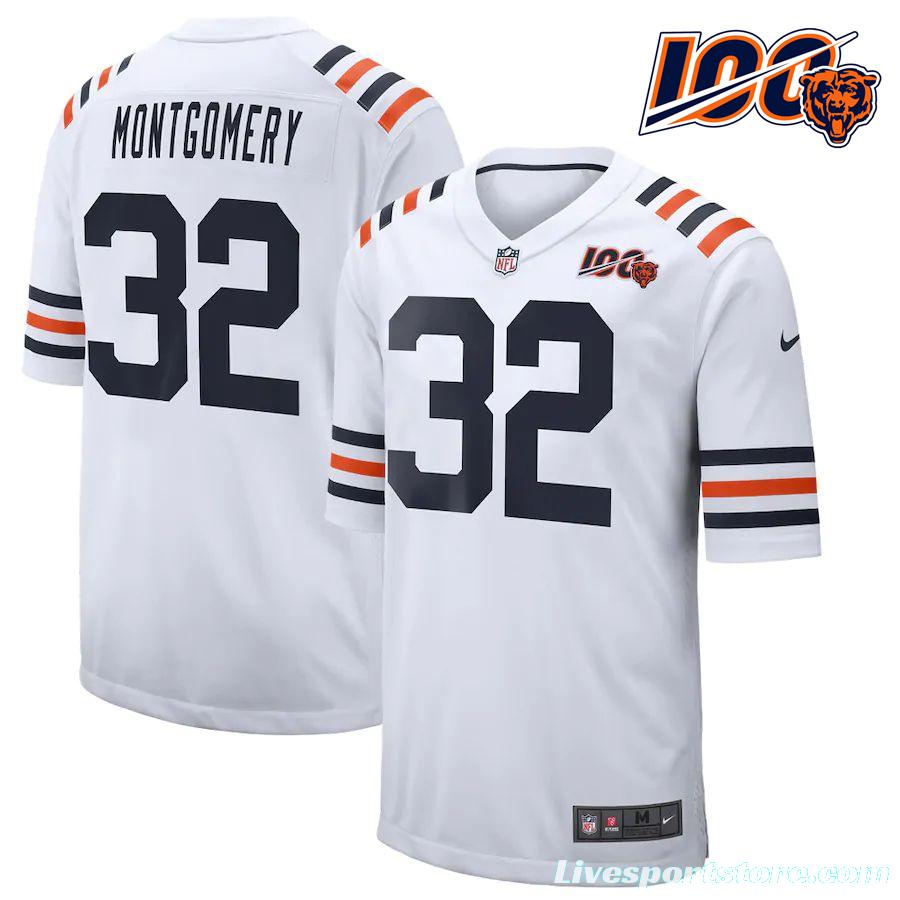 Youth David Montgomery White 100th Season Alternate Classic Player Limited Team Jersey