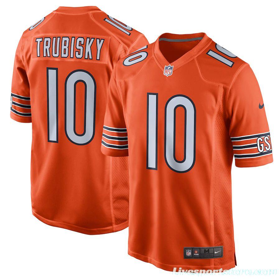 Youth Mitchell Trubisky Orange Alternate Player Limited Team Jersey