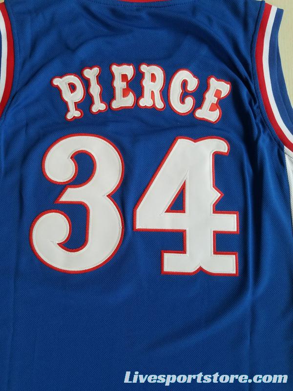 Paul Pierce 34 Kansas College Blue Basketball Jersey