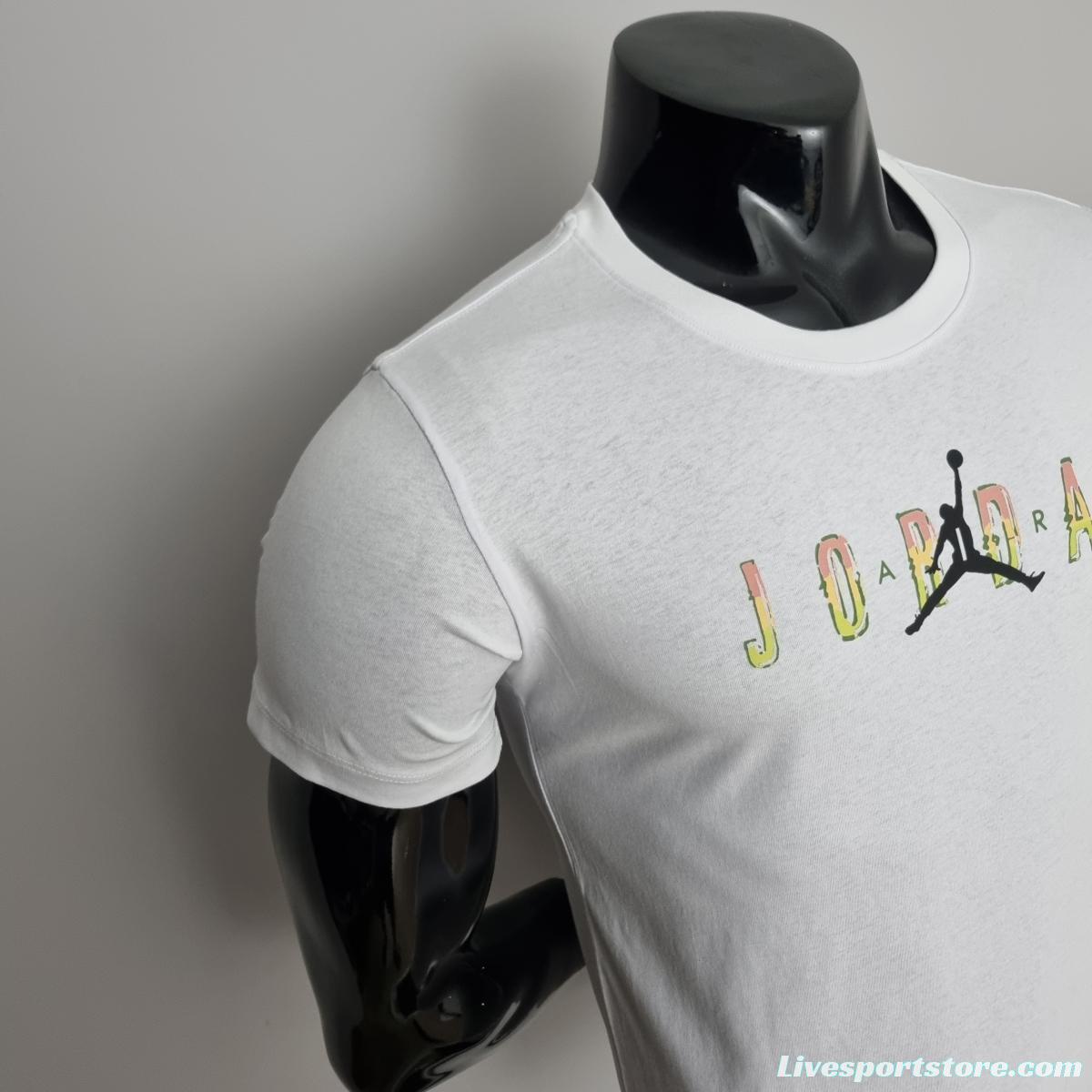 Mens Jordan Casual White T-Shirts #K000154