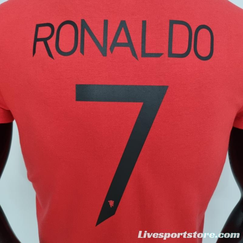 Mens Adidas Manchester United Ronaldo 7 Red T-shirts #K000157