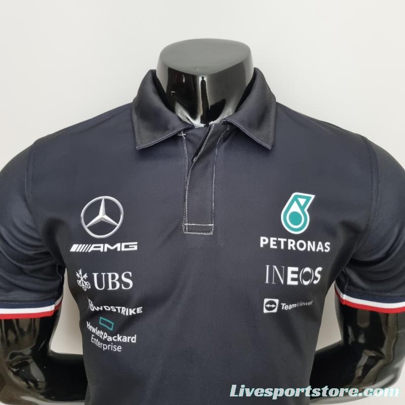 2022 F1 Formula One; Mercedes Benz #63 Polo Black