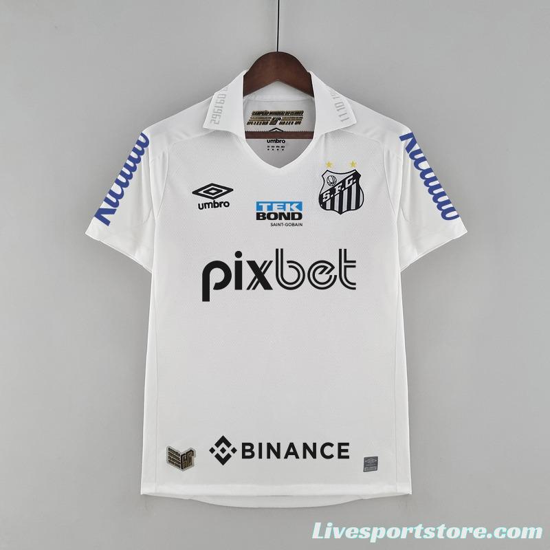 22/23 All Sponsors Santos Home Soccer Jersey