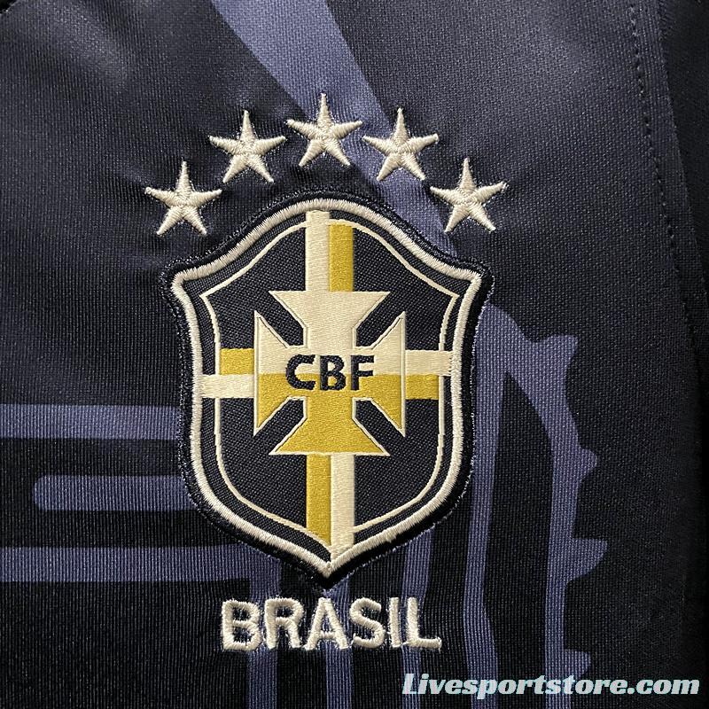 2022 Brazil Away Woman  Soccer Jersey