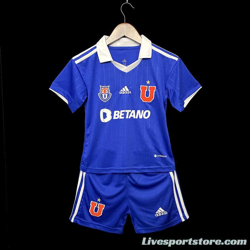 22/23 Chile Universidad De Home Kids 16-28 Soccer Jersey