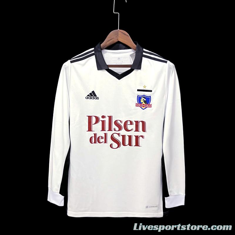 22/23 Colo Colo Home Long Sleeve  Soccer Jersey