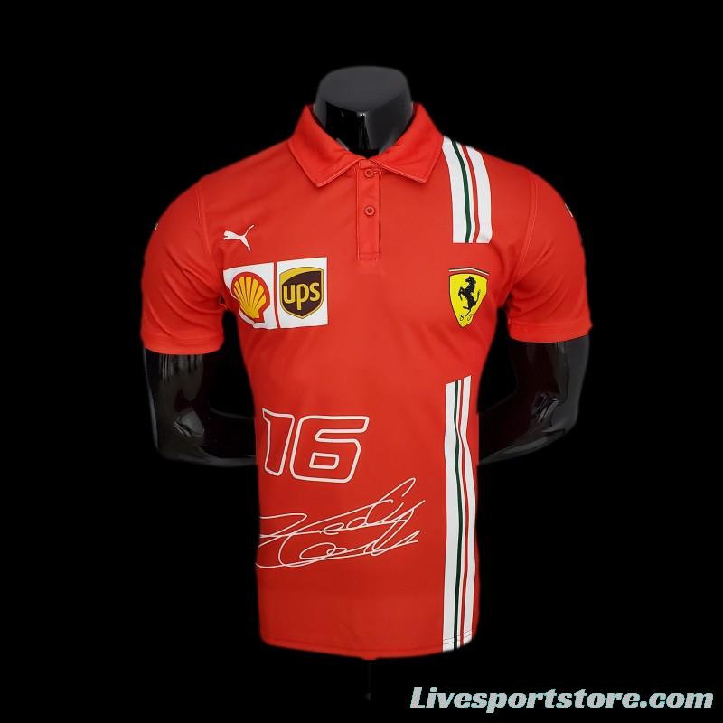 F1 Formula One 2022 Ferrari Polo Red 