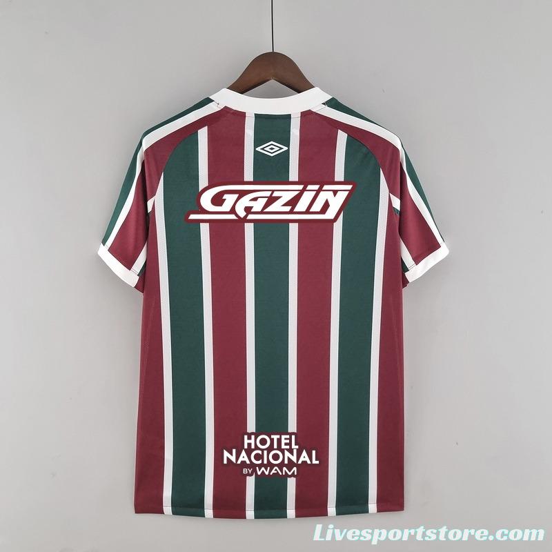 22/23 All Sponsors Fluminense Home  Soccer Jersey