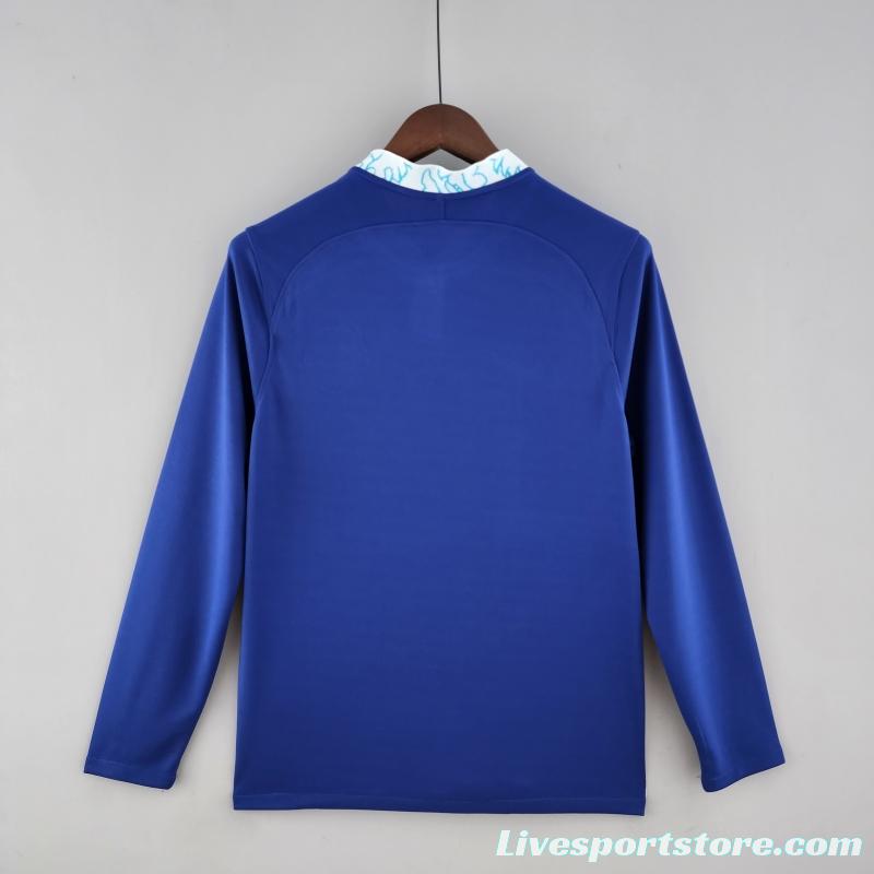 22/23 Long Sleeve Chelsea Home  Soccer Jersey