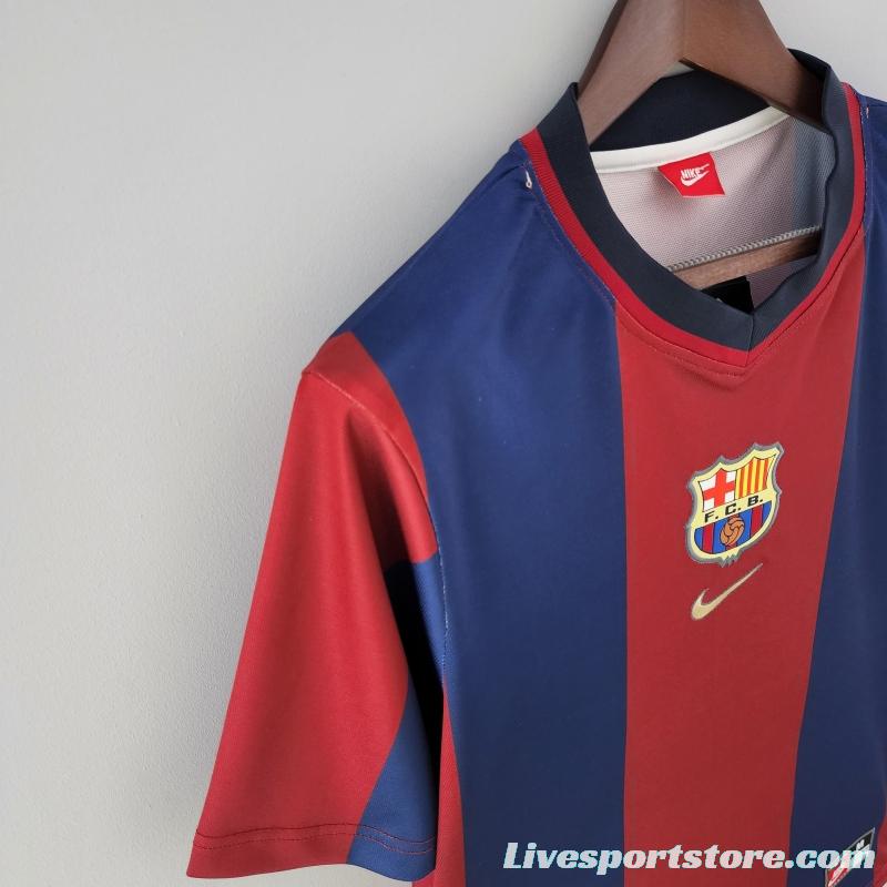 Retro 98/99 Barcelona Home  Soccer Jersey