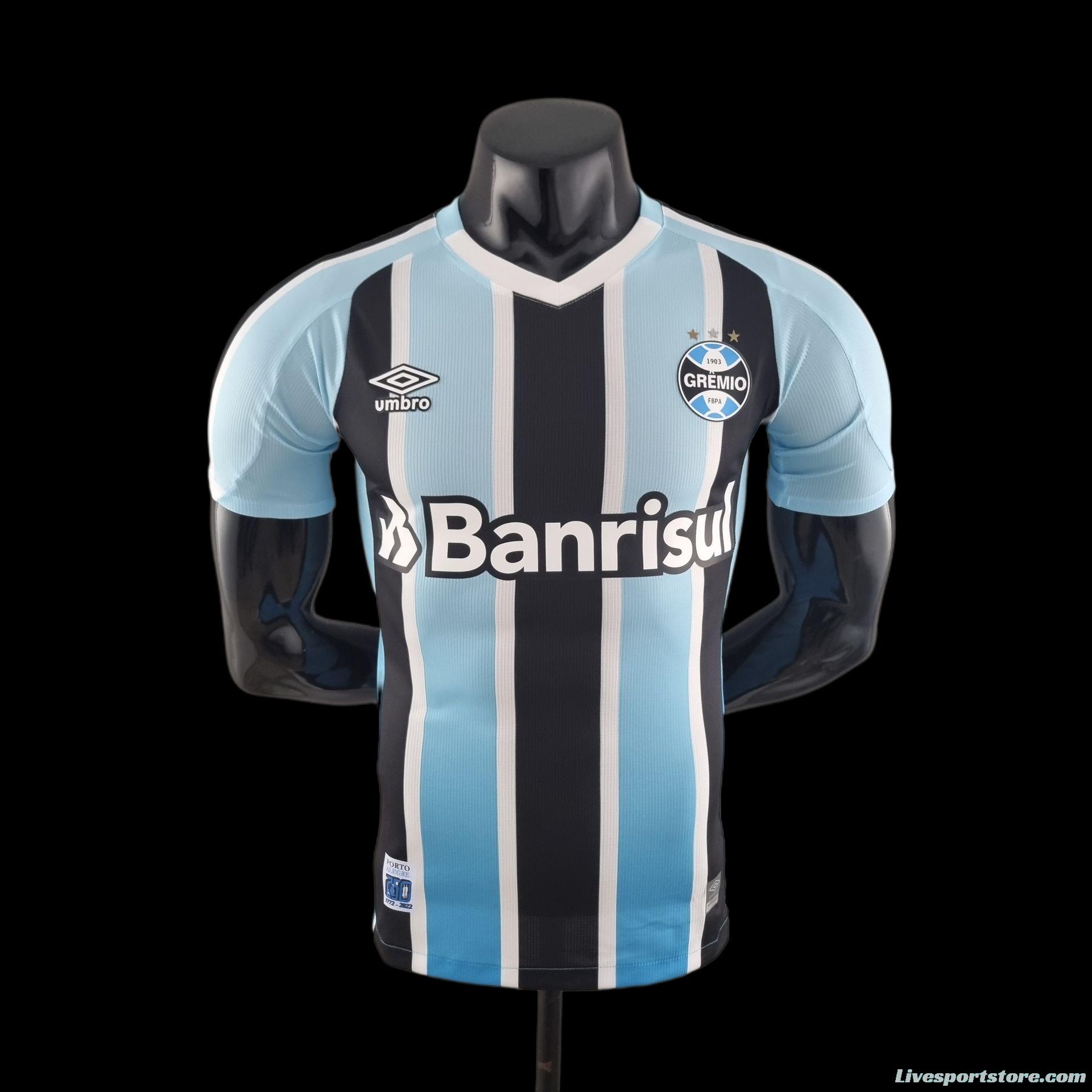 Player Version 22/23 Gremio Home Soccer Jersey