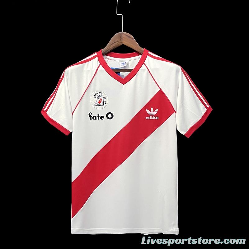 Retro 1986 River Plate Home Soccer Jersey