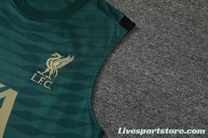 22/23 Liverpool Dark Green Pre-match Training Jersey Vest