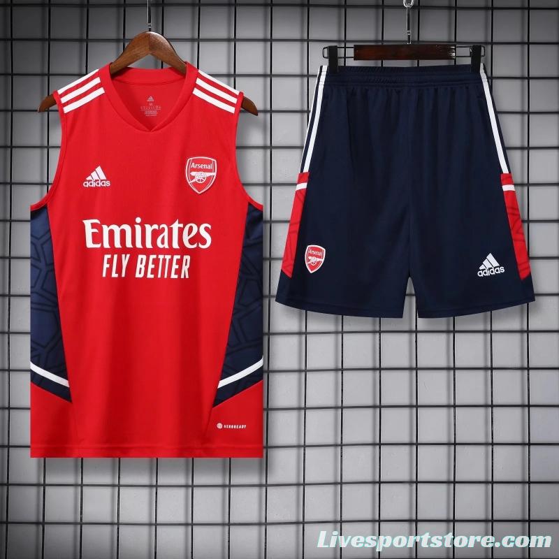 22/23 Arsenal Red Pre-match Training Jersey Vest