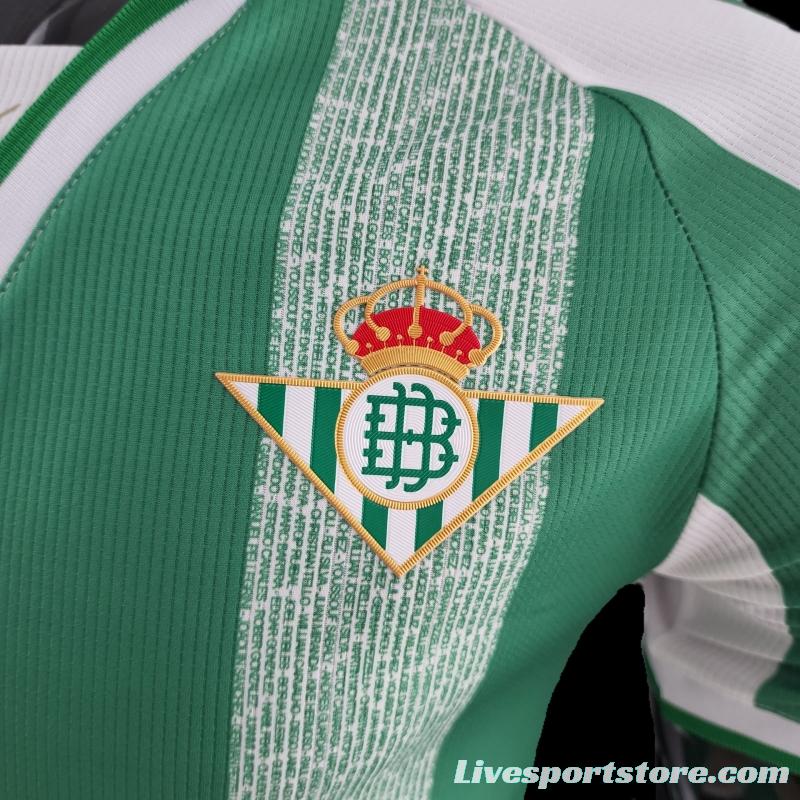 Player Version 22/23 Real Betis King's Cup Version Home Soccer Jersey