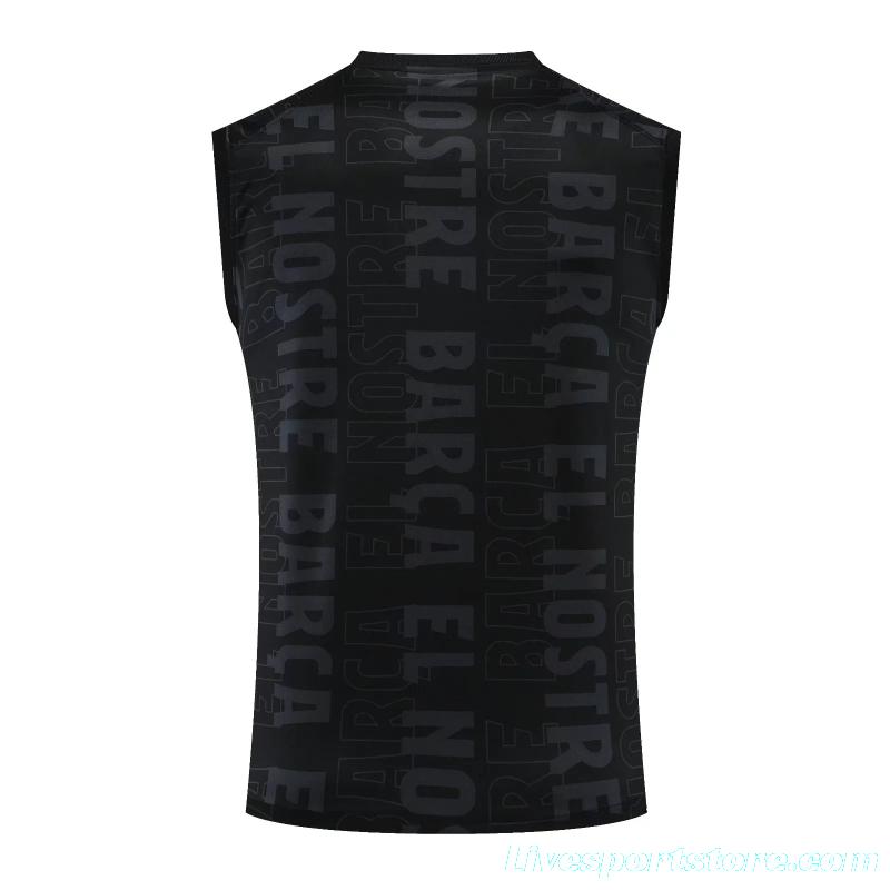 22/23 Barcelona Black Pre-match Training Jersey Vest