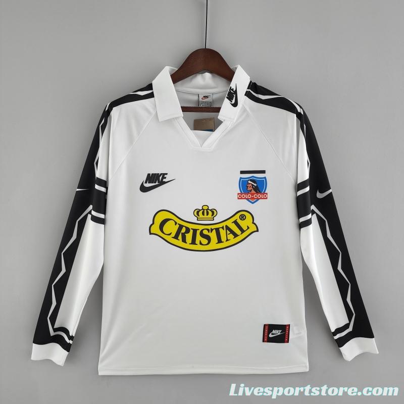 Retro 1995 Long Sleeve Colo Colo Home Soccer Jersey