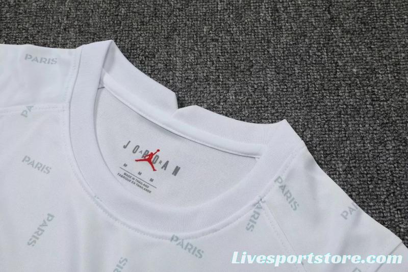 22/23 PSG Pre-Game Training Jersey White Spotted Vest