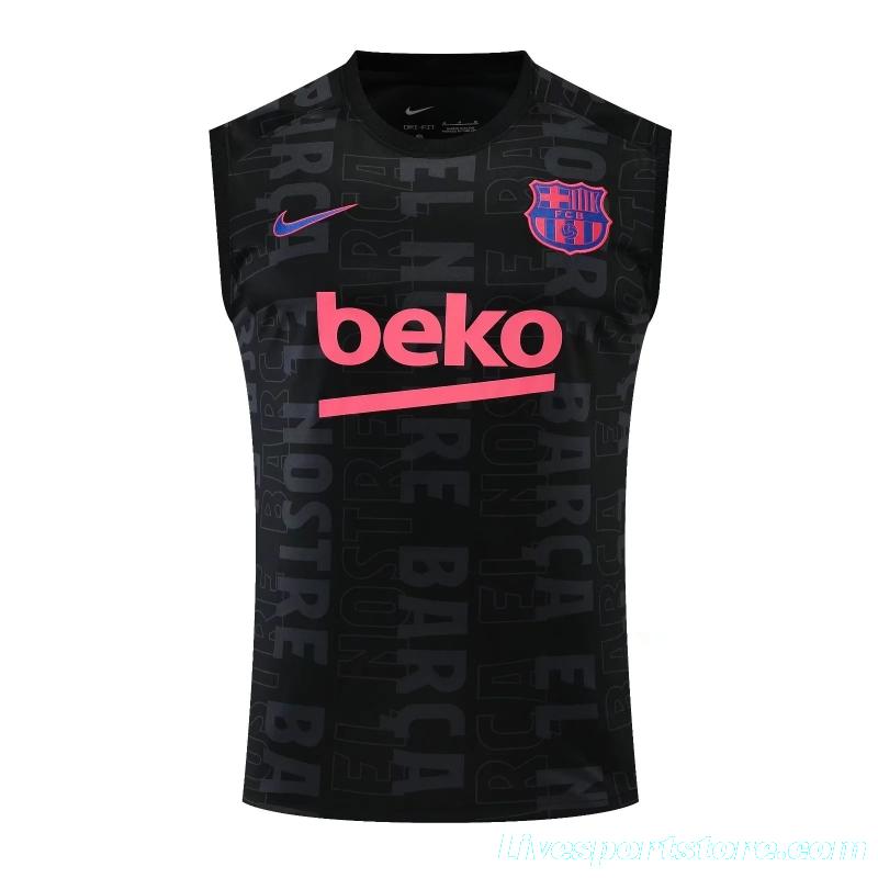 22/23 Barcelona Black Pre-match Training Jersey Vest