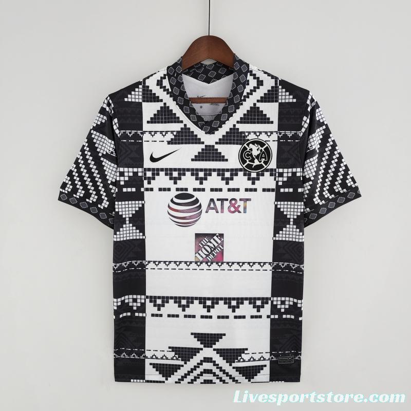 22/23 Club America Black & White Training Jersey