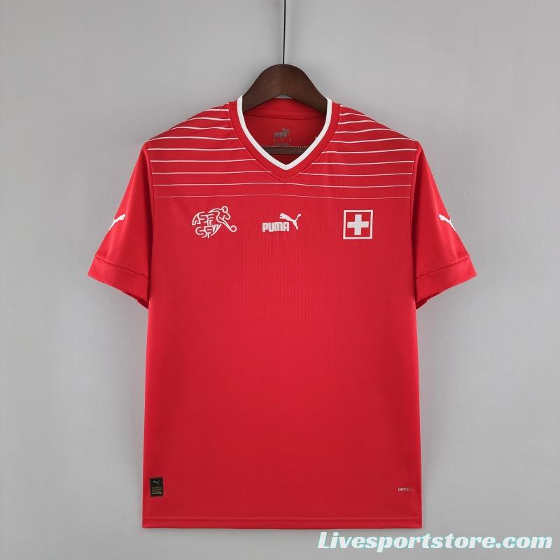 2022 Switzerland Home Soccer Jersey