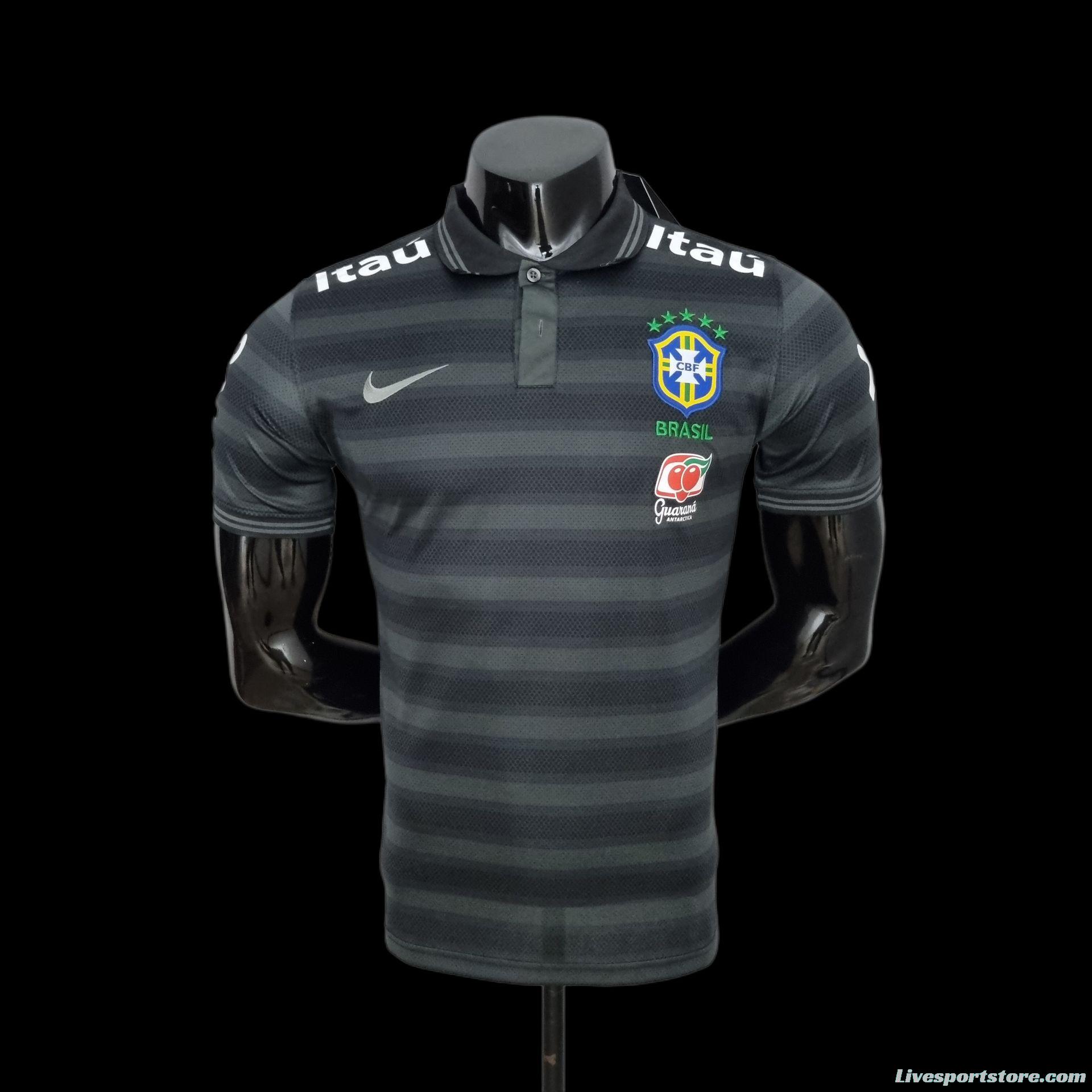 Brazil Polo Black Stripe