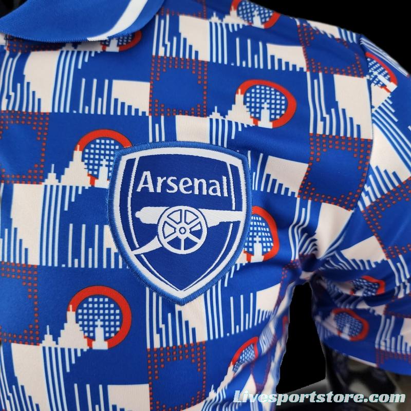 22/23 POLO Arsenal Blue And White Plaid