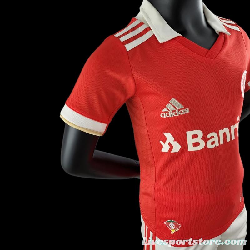 22/23 Kids Kit SC Internacional Home Size：16-28 Soccer Jersey