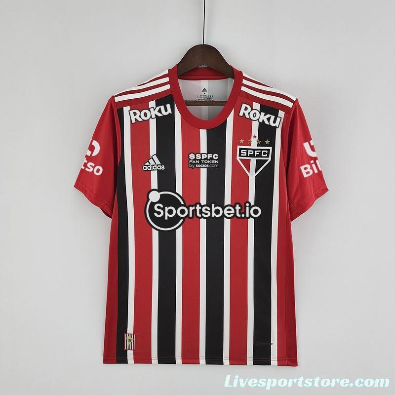 22/23 All Sponsor Sao Paulo Away Soccer Jersey