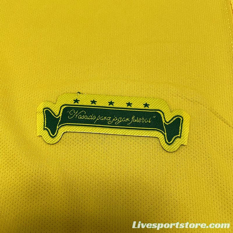 Retro 2006 Brazil Home Soccer Jersey