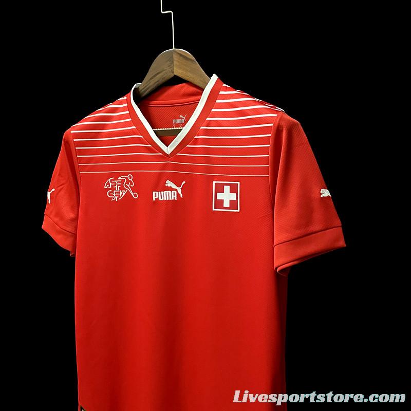 2022 Switzerland Home Soccer Jersey