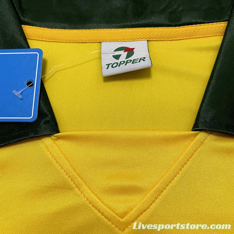 Retro 1988 Brazil Home Soccer Jersey