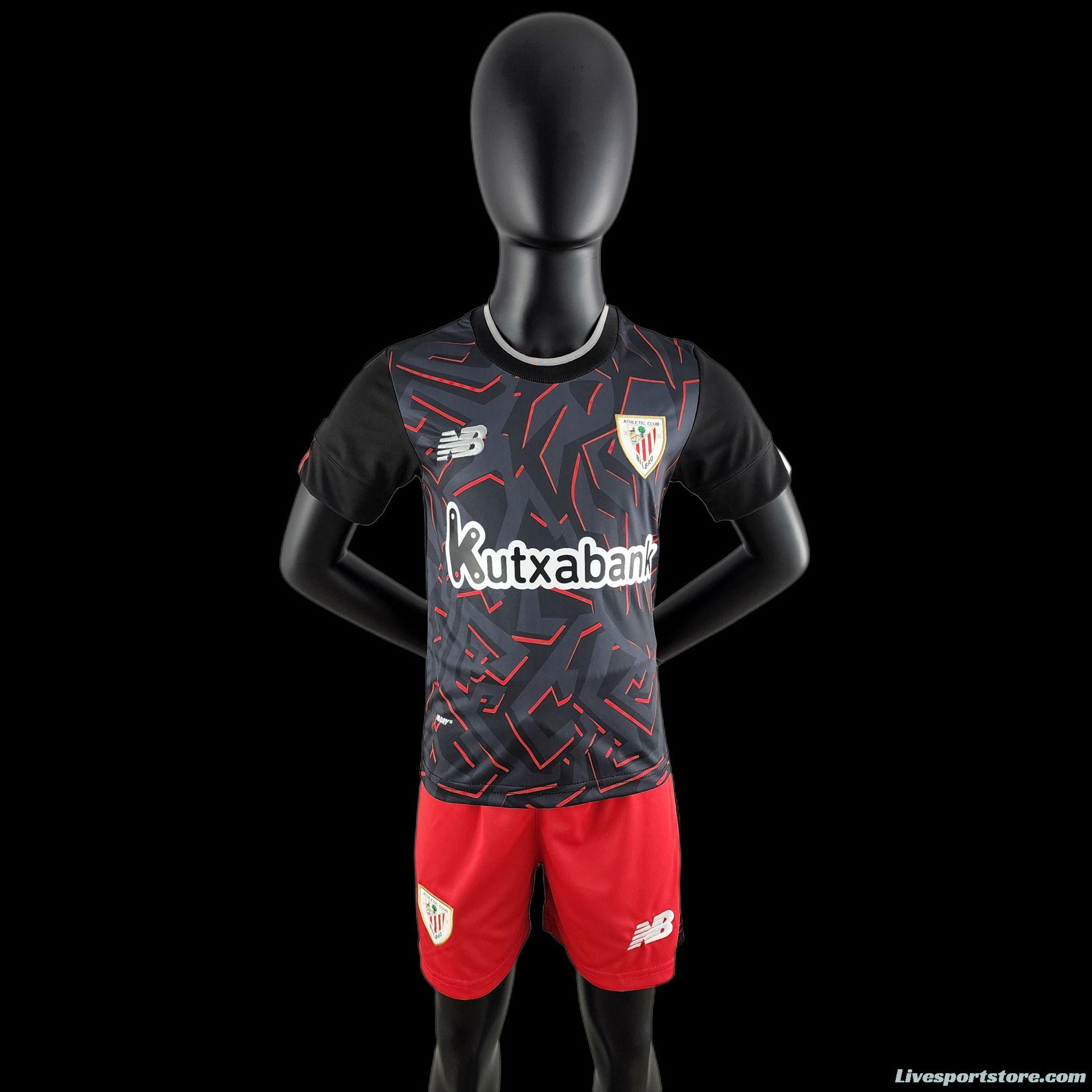 22/23 Kids Kit Athletic Bilbao Away Size：16-28 Soccer Jersey