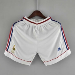 Retro 1998 France Home White Shorts