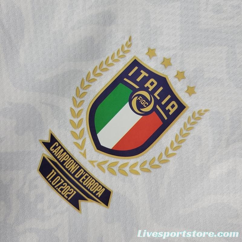 2022 Italy Euro Championship Special Edition White Jersey