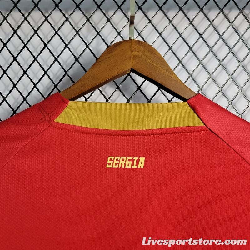 2022 Serbia Home Soccer Jersey Soccer Jersey