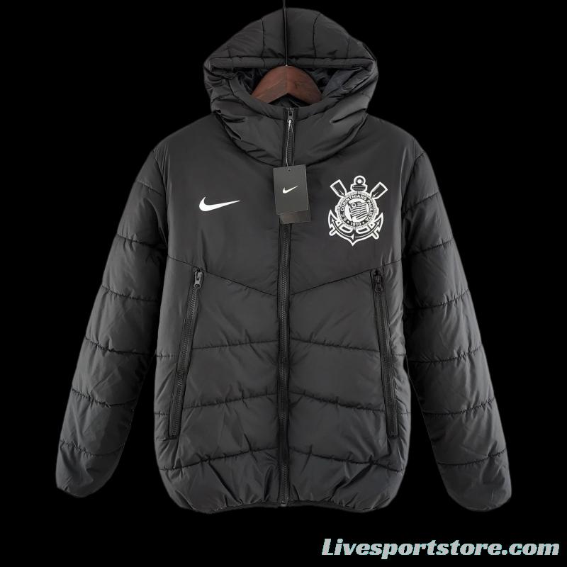 2022 Corinthians Down coat Jacket Black White Label