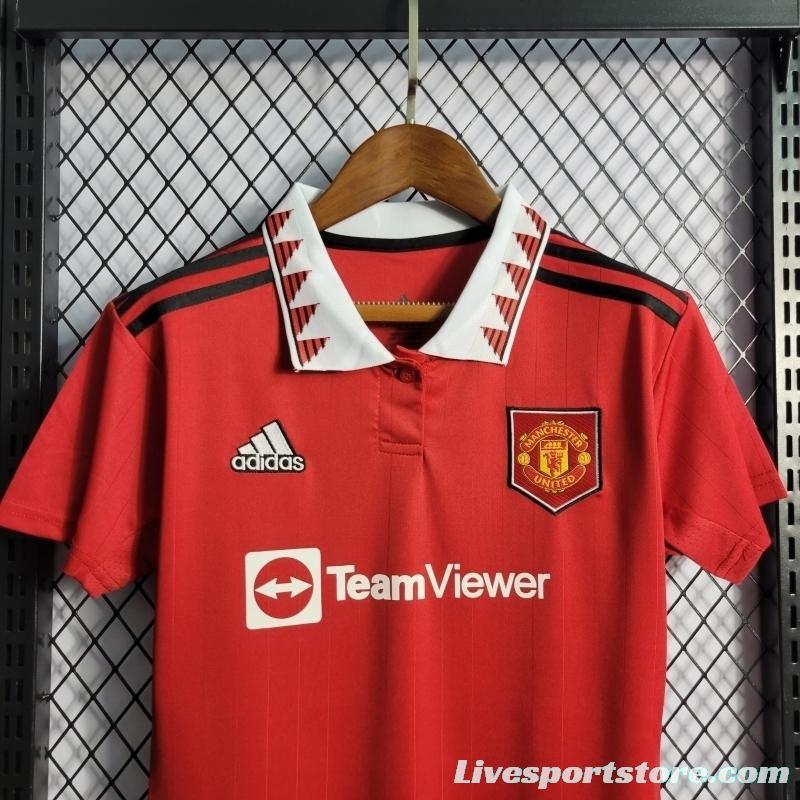 22/23 Woman Manchester United Home S Soccer Jersey