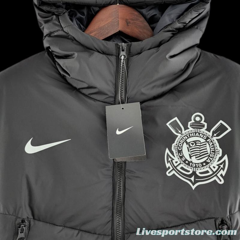 2022 Corinthians Down coat Jacket Black White Label