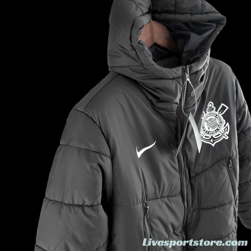 2022 Corinthians Down coat Jacket Black White Label